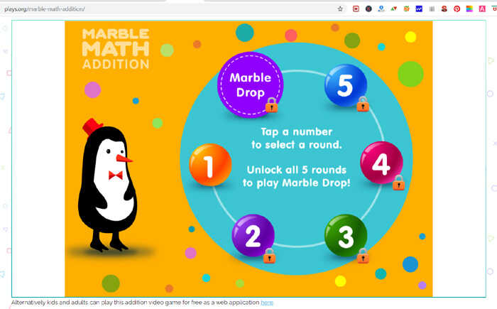 Play Marble Math Addition Game Online
